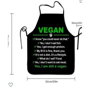 Funny Vegan Apron unisex I'm Vegan Novelty Cooking Gift Idea protein plant based